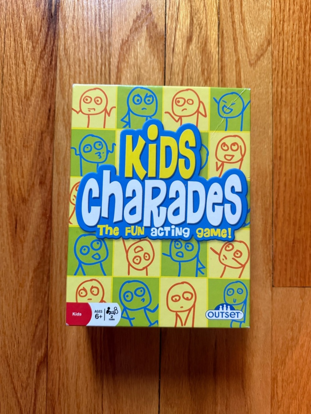 Kids Charades Board Game by Outset - Yellow/Blue